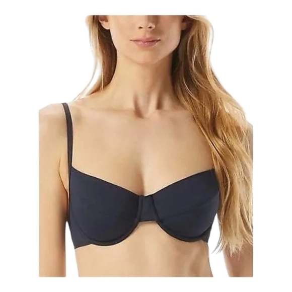 Michael Kors NWT $82 Underwire Bikini Top Navy Blue, Medium & Large Available - Picture 3 of 14